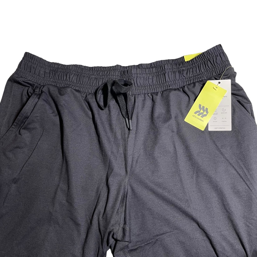 All in Motion Soft Stretch Jogger Pants Mid Rise Black Size L Recycled Polyester - Picture 4 of 8